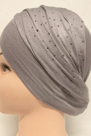 Turban jersey croisé strass