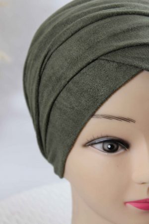 Turban croisé daim