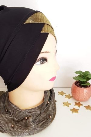 Turban de fête pailleté