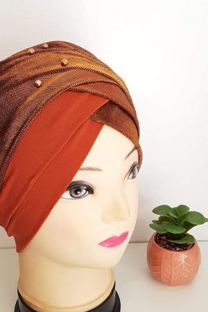 Turban de fête pailleté