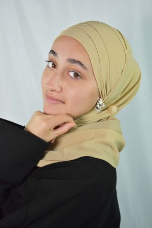 Hijab tout mousseline bonnet intégré multi plis